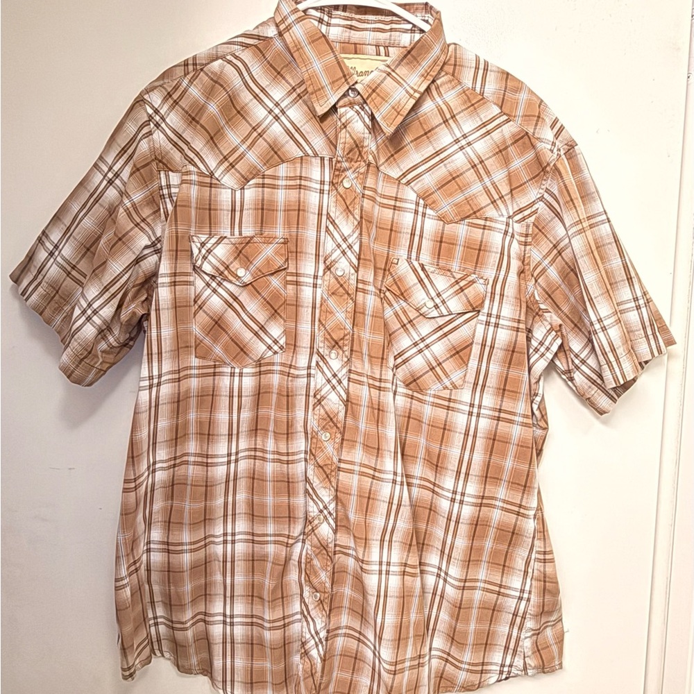 Wrangler Men's Plaid Short Sleeve Shirt